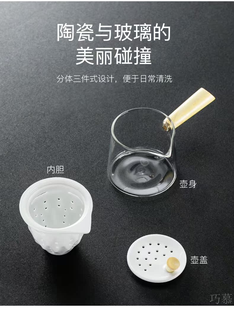 Qiao mu Pyrex cooking pot tea, black tea pu - erh tea side to cook tea, household electrical TaoLu suit