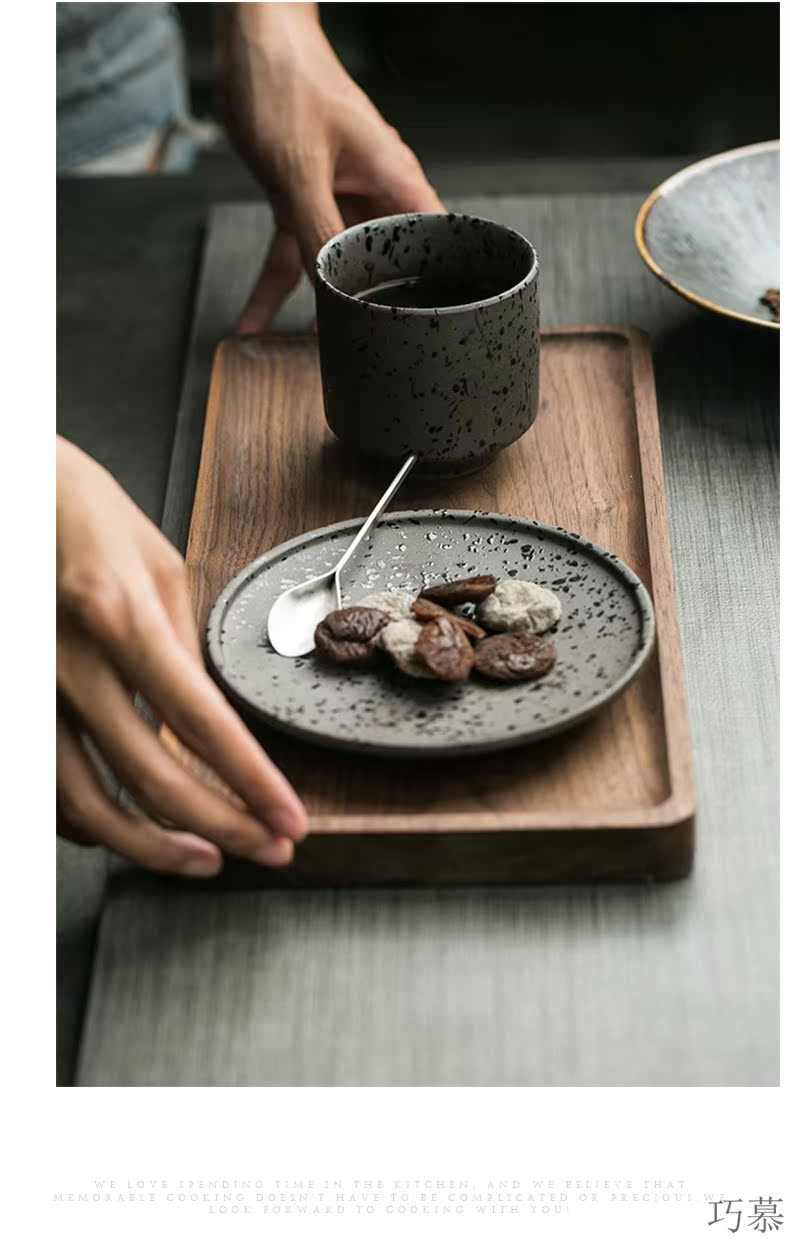Qiao mu creative ceramic household glass frosted spray glaze straight glass kitchen utensils glass office tea cups