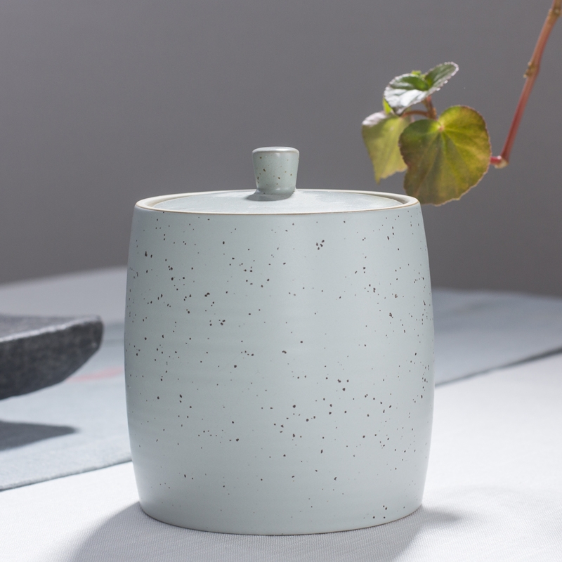 Qiao mu diffuse carving time coarse pottery caddy fixings ceramics medium sealed jar general Japanese storage tanks gift box packaging