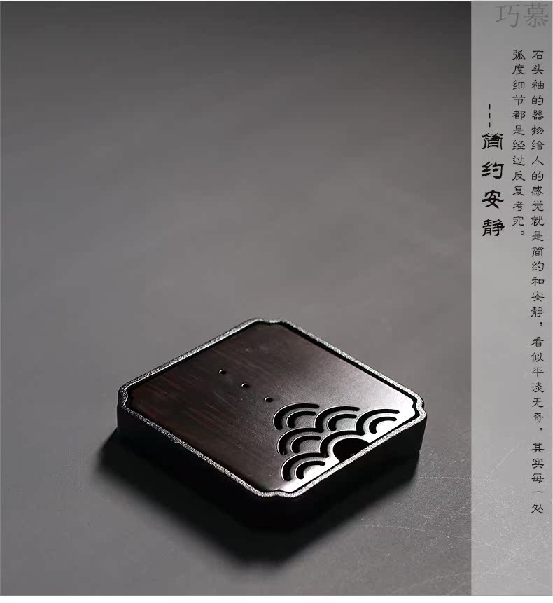 Qiao mu bamboo dry mercifully pot bearing coarse pottery small square pot doesn good pot of tea tray was mini storage bearing restoring ancient ways