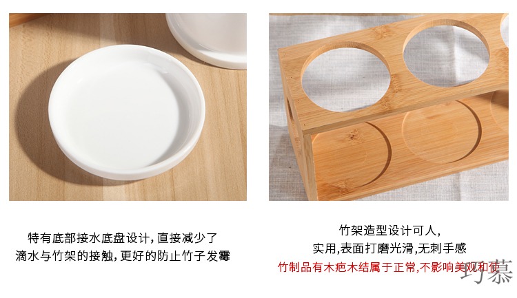 Qiao mu DHT northern wind ceramic chopsticks tube rack hollow - out of the three - cylinder chopsticks chopsticks rack drop box tableware chopsticks box