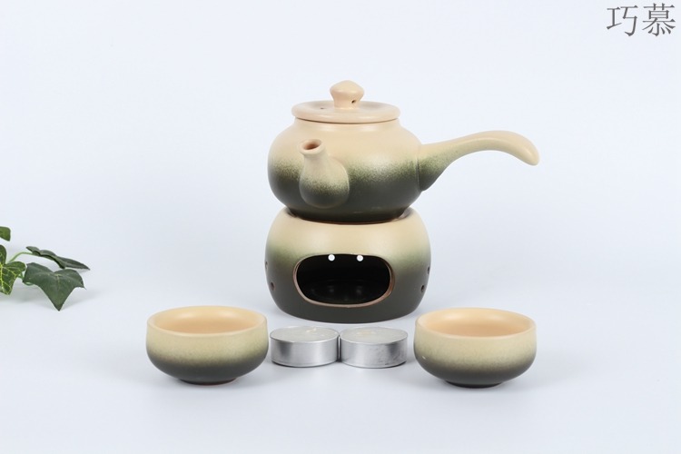 Qiao mu coarse pottery warm wine pot hot hot hip tea stove cooking wine pot liquor wine yellow rice wine hip flask half jins of set temperature
