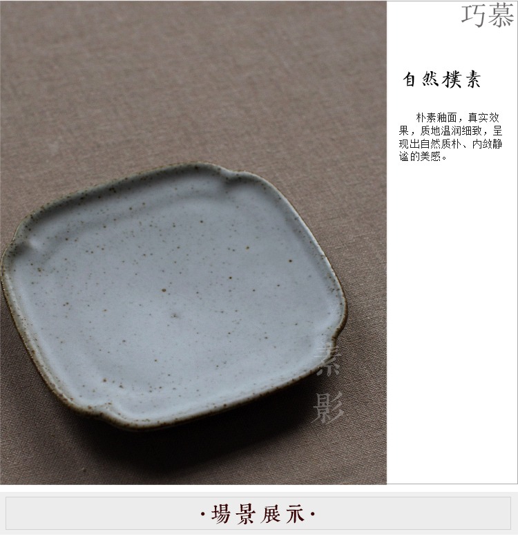 Longed for coarse pottery cup mat gold by hand to restore ancient ways opportunely circular cup as antiskid insulated pad kung fu tea accessories