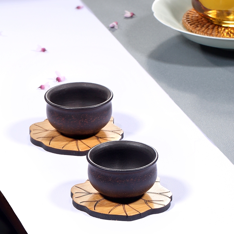 Qiao mu YH yixing purple sand cup master cup black gold sand sample tea cup individual cup with single pot of small cup