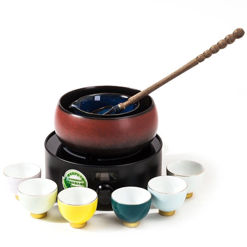 For black tea boiled tea exchanger with the ceramics electric automatic electricity TaoLu steam cooked pu - erh tea tea boiled tea stove teapot tea set