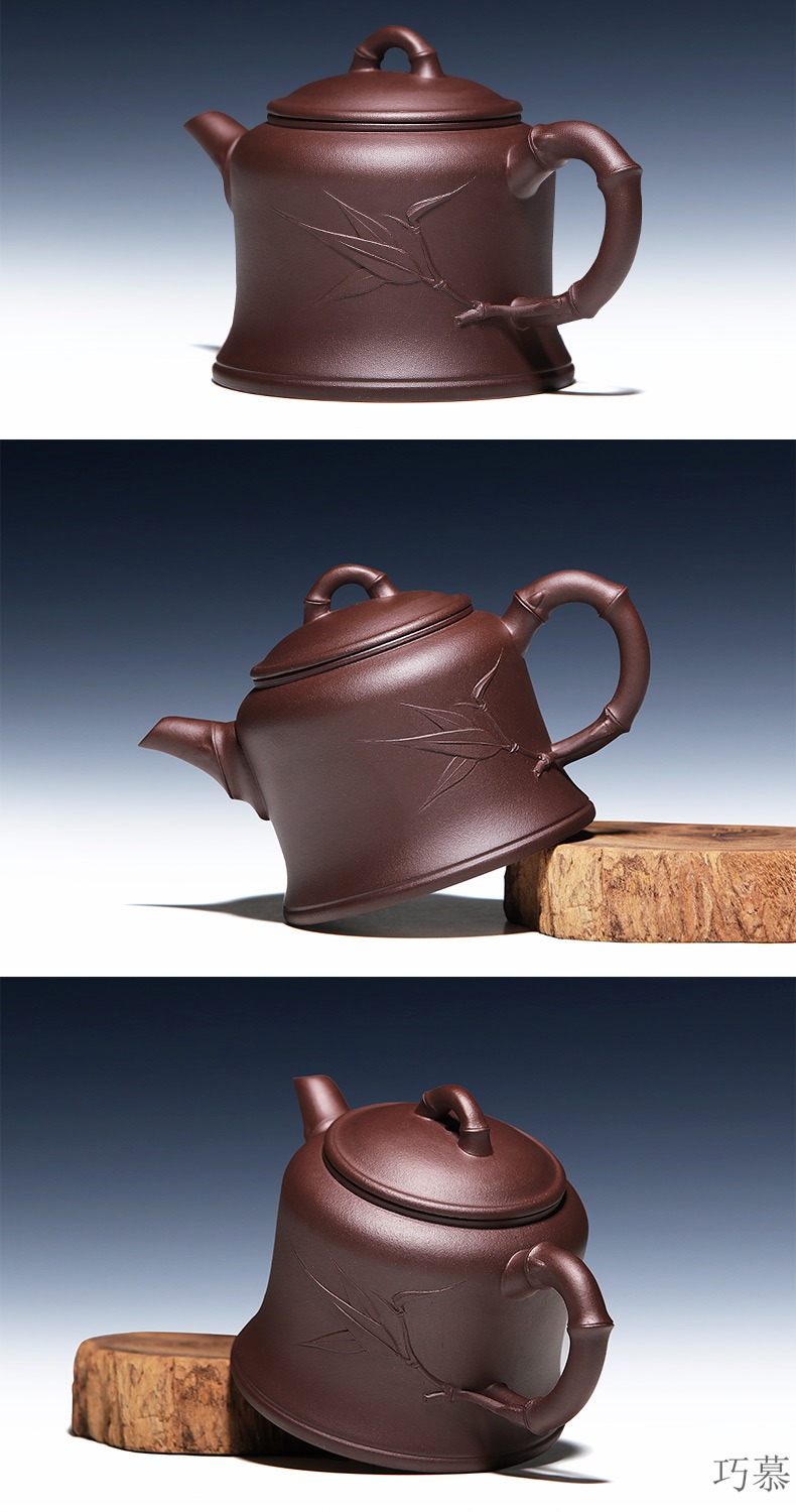 Qiao mu HM yixing are it by pure manual purple clay Jin Zhongzhu Duan Shi gourd ladle pot teapot tea set