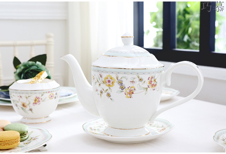 Qiao mu English afternoon tea tea set ipads porcelain dessert dish plate ceramic European - style home plate