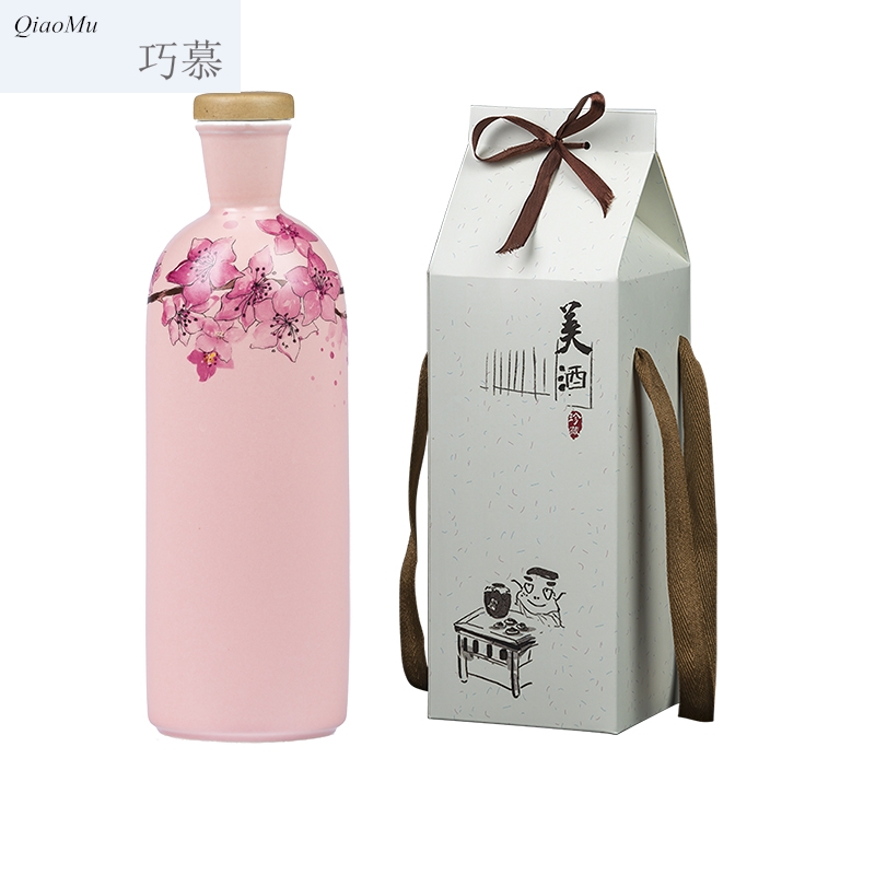 Qiao mu jingdezhen ceramic creative an empty bottle bottles household archaize hip flask little jars liquor bottles of a