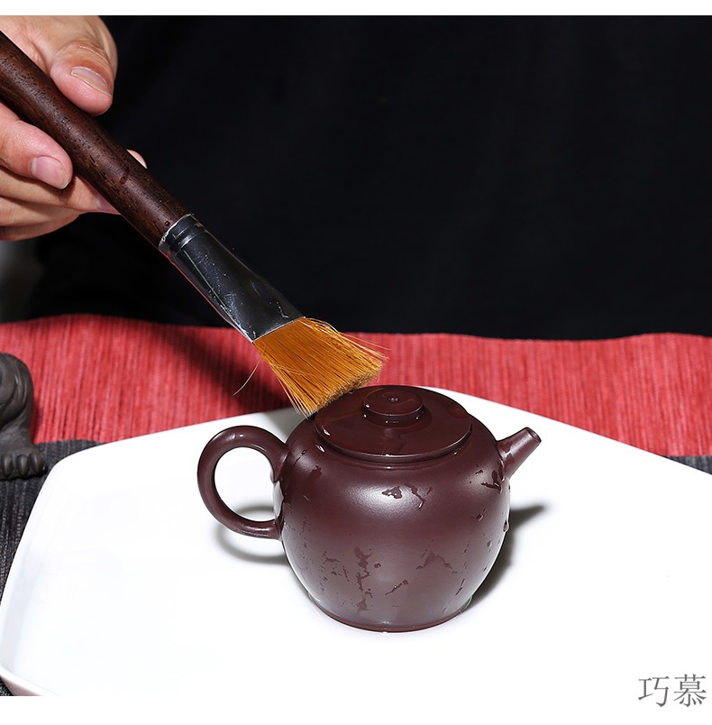 Qiao mu, yixing it all 200 ml hand great pearl pot sketch pot little teapot lettering