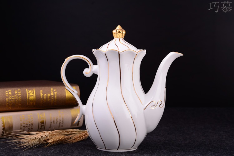 Qiao mu high - grade ipads China water craft paint afternoon tea tea set of suit the set of Europe type cold water kettle biennial reel