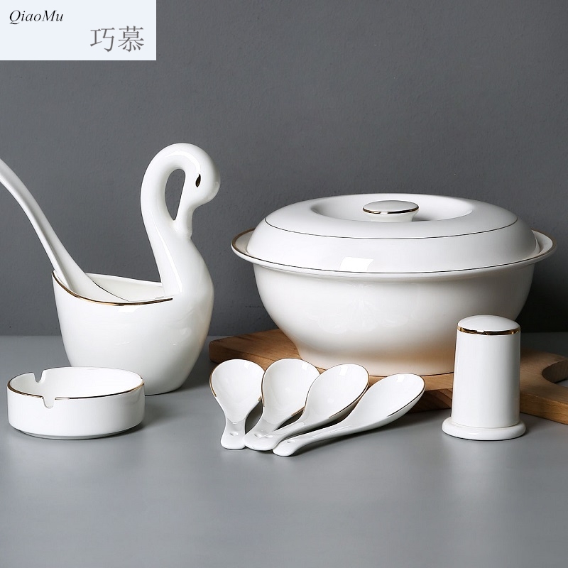 Qiao mu up phnom penh ipads porcelain household utensils, small spoon to eat spoon, spoon, chopsticks rack ashtray toothpicks extinguishers Jin Ling