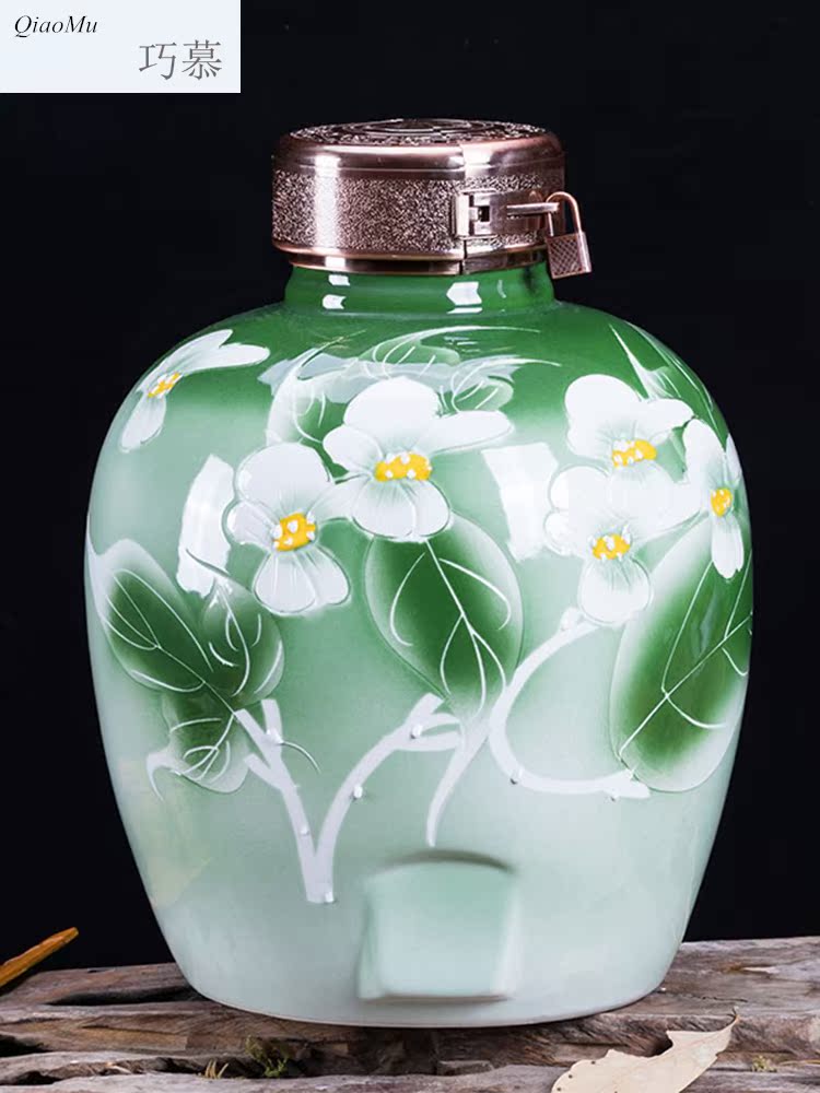 Longed for ceramic jar it 10 kg bottle home opportunely seal archaize earthenware with cover 20 jins mercifully wine 50 kg