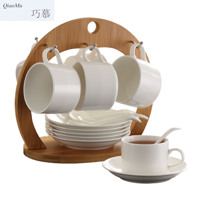 Nordic Qiao mu DHT contracted ceramic coffee cup set the whole afternoon tea tea coffee set of six times