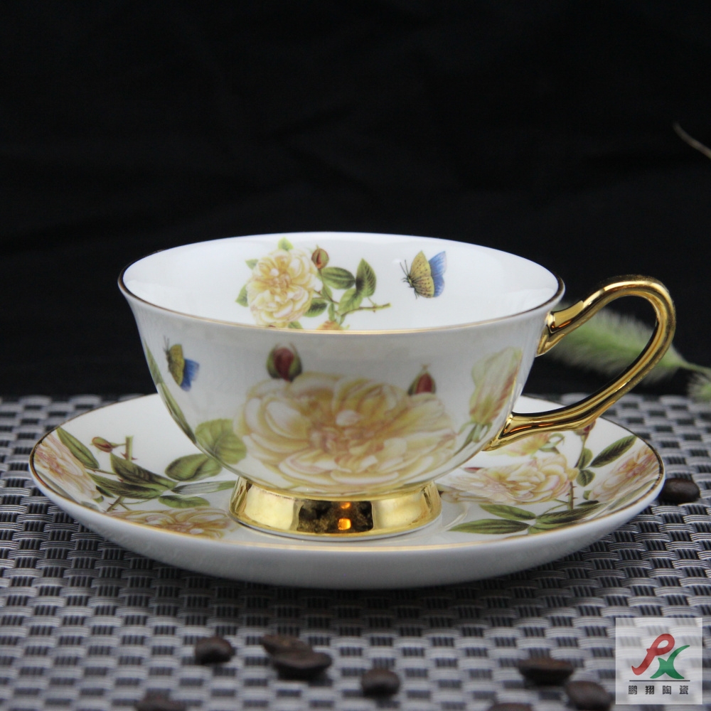 Qiao mu tangshan ipads China continental red cup coffee cups and saucers suit English afternoon tea cup up phnom penh box of England