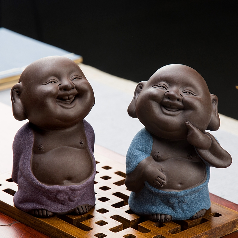 Qiao mu hip-hop Buddha tea spoil the young monk coloured pet pet purple sand tea tea tea set accessories 2047 - CLDE