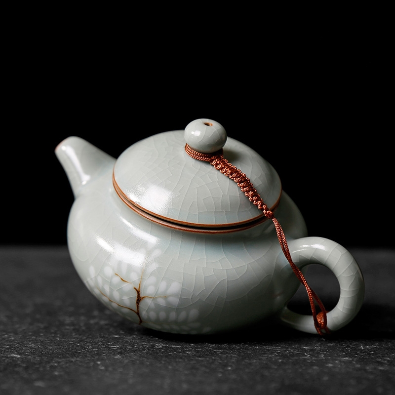 Qiao mu PMZ your up large ceramic teapot household of Chinese style hand ice crack glaze single piece of restoring ancient ways can raise hand