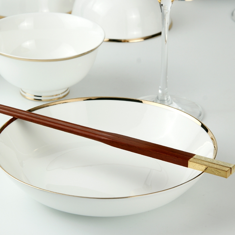 Qiao mu 【 】 tangshan ipads porcelain tableware dishes suit ceramic tableware in up phnom penh