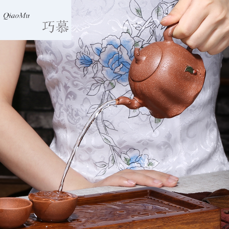 Qiao mu HM famous yixing pure manual it undressed ore mud household kung fu teapot tea kettle