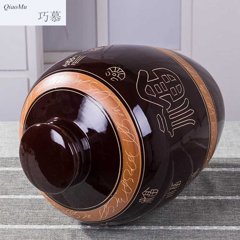 Qiao mu jingdezhen ceramic sealed with cover jars water mercifully jars how it hip belt leading household to hide
