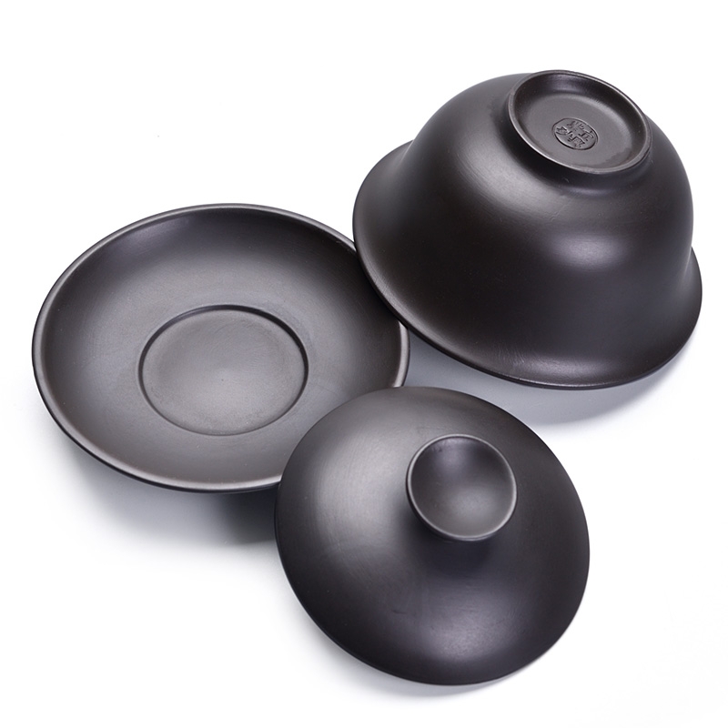 Longed for home opportunely undressed ore, black mud purple sand tea tureen only three bowl of tea cups to kung fu tea tea sea interface. A cup of tea
