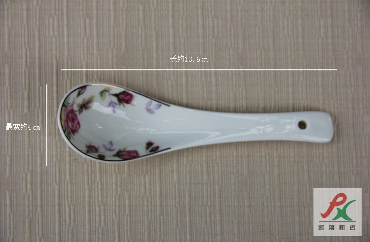 Qiao mu tangshan ipads porcelain two - tonne up phnom penh small spoon, pony 's small spoon, European rural wind dessert spoons