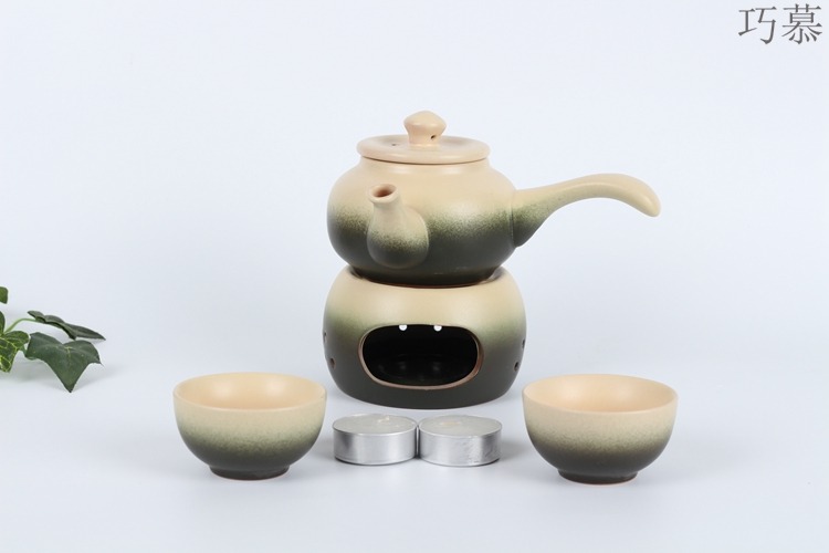 Qiao mu coarse pottery warm wine pot hot hot hip tea stove cooking wine pot liquor wine yellow rice wine hip flask half jins of set temperature