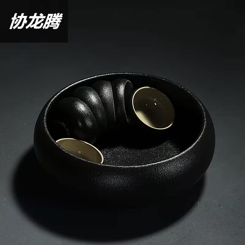 Qiao mu, black pottery tea wash to kung fu tea tea tray accessories tea purple black tea tea wash bath water, after the complete