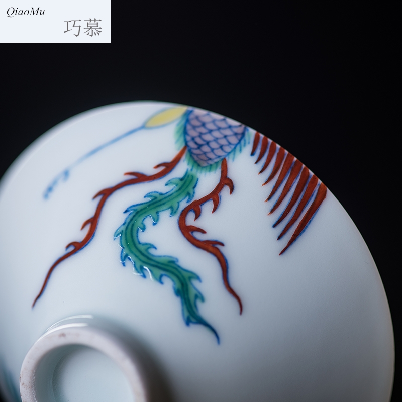 Qiao mu JYD hat cup sample tea cup cup kung fu master cup single CPU personal cup tea cups of jingdezhen color bucket