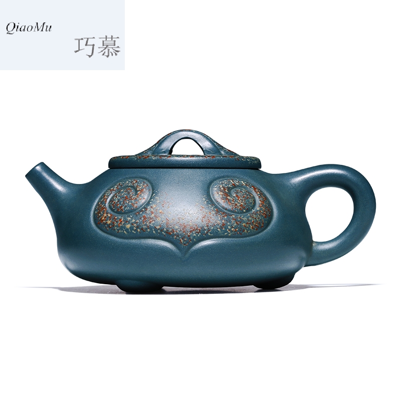 Qiao mu HM yixing are it by pure manual rare green print best teapot tea pot of kung fu
