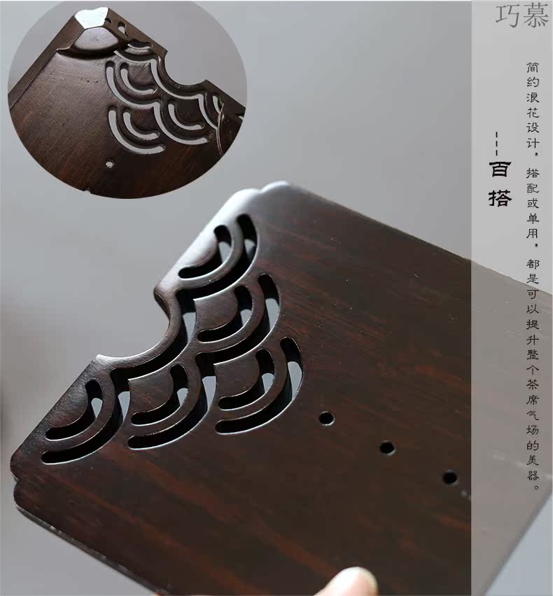 Qiao mu bamboo dry mercifully pot bearing coarse pottery small square pot doesn good pot of tea tray was mini storage bearing restoring ancient ways