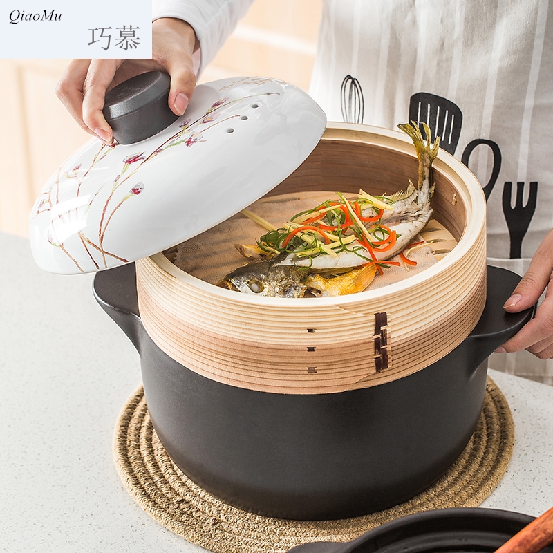 Qiam qiao mu Japanese high - temperature curing casseroles, ceramic sand pot soup boil soup pot stew of household gas flame