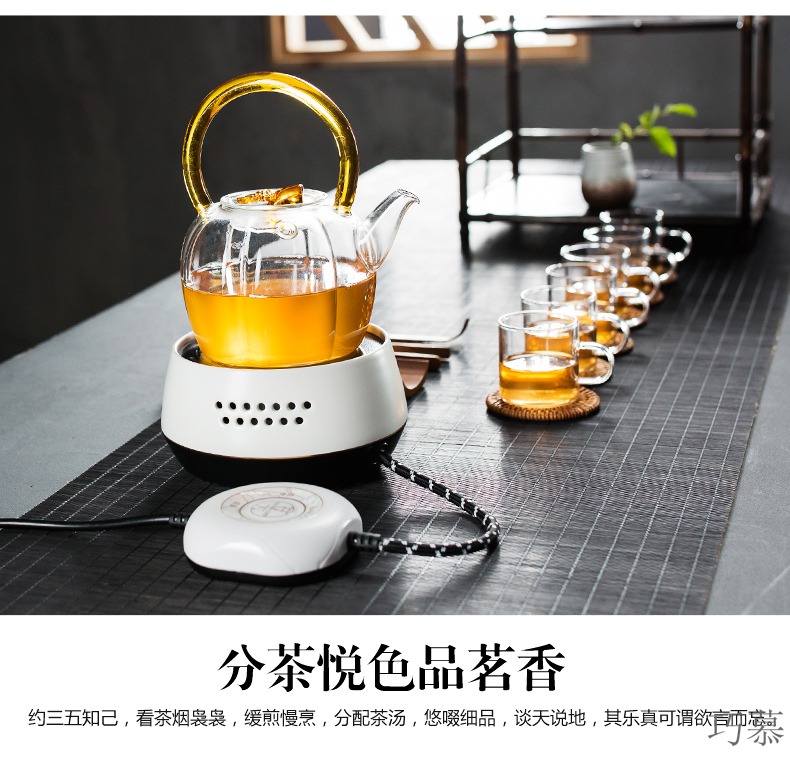 Longed for home opportunely multi - function electric TaoLu more heat resistant glass cooking pot boil water scented tea health tea pot