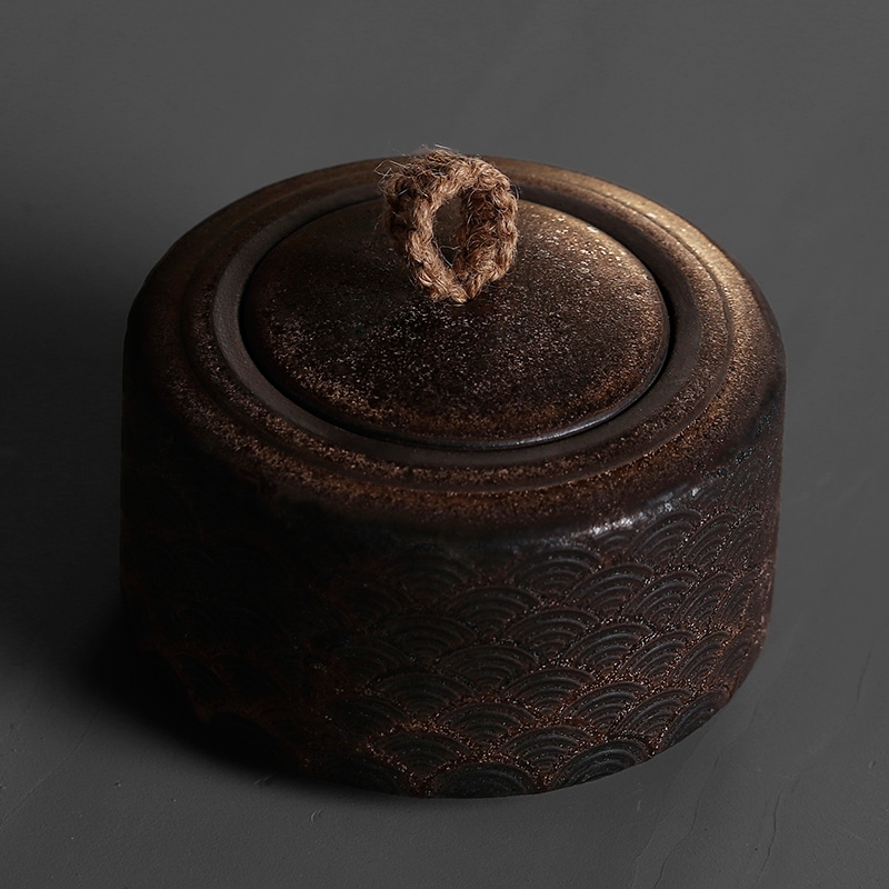 Qiao mu PMZ ceramic seal pot home half jins of green tea caddy fixings storage tank general medium coarse pottery trumpet
