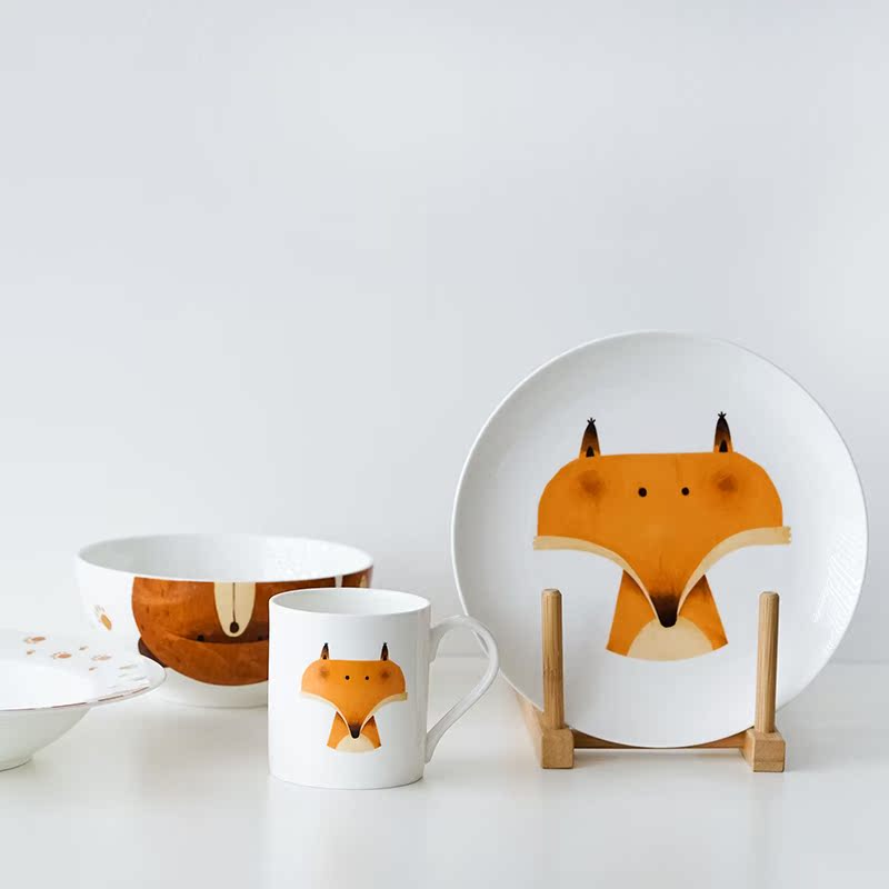 Qiao mu LH household a person eat dinner plate ceramic tableware dishes suit single keller Nordic creative home