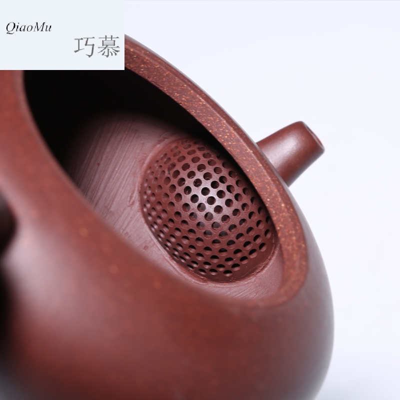 Qiao mu HM yixing ores are it all hand teapot tea house hidden bottom groove mud cleaning the draw oval pot of new products