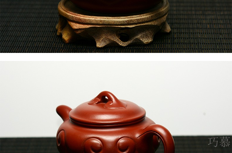 Yixing it the teapot famous Xiong Hai only longed for QD manual opportunely undressed ore dahongpao archaize ruyi tea set