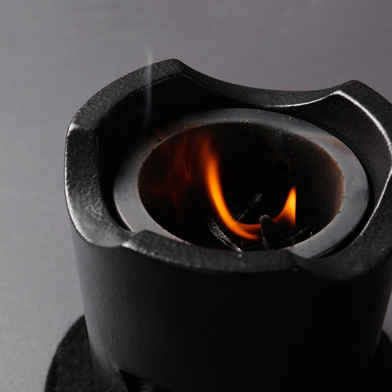 Qiao mu boiling tea machine flame'm burning charcoal'm Japanese household kung fu tea stove alcohol single pot of pu terms ceramic kettle