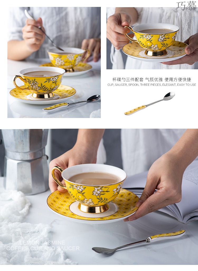 Clever longed for European ceramic cup tea tea cup set of British fashion household mark cup of water glass