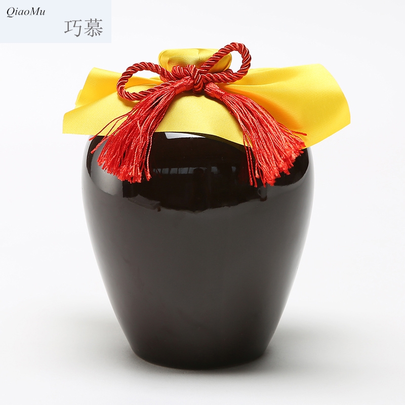 Qiao mu ceramic bottles 1 kg 2 catties 1000 ml earthenware jar liquor bottles of vintage hip shing wine