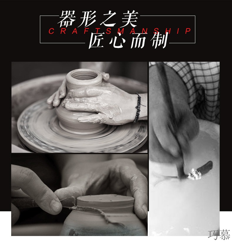 Qiao mu compote creative furnishing articles home sitting room tea table under the glaze color blue and white porcelain hollow out high fruit bowl zero sugar