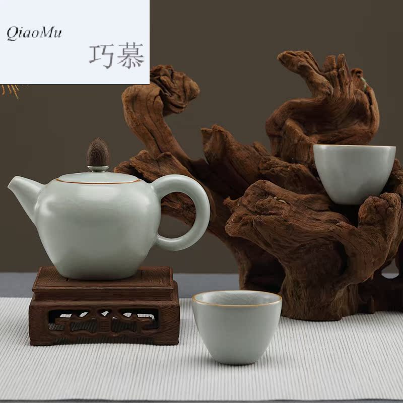 Qiao mu Taiwan FengZi your up little teapot teacup household ceramic tea set sea kung fu tea set filter the teapot