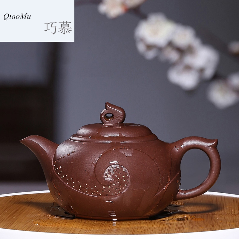 Qiao mu HM 【 】 yixing famous pure manual authentic it undressed ore purple clay spray pot teapot tea package