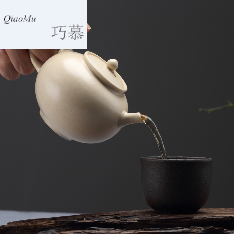 Qiao mu jingdezhen TaoMingTang ceramic POTS mini small white clay pot of narrow kung fu ceramic manually start the teapot