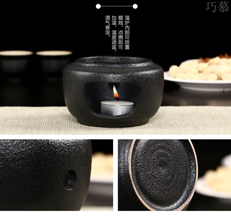 Qiao mu coarse pottery warm wine pot hot hot hip tea stove cooking wine pot liquor wine yellow rice wine hip flask half jins of set temperature