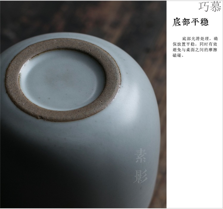 Qiao longed for up open leaf coarse ceramic ice crack seal pot tea by hand moistureproof jar size medium