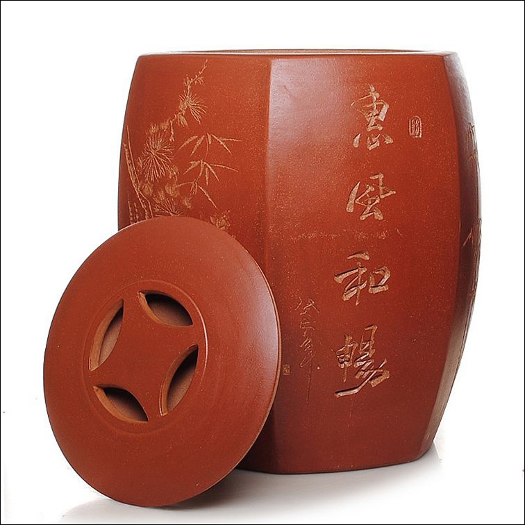 Qiao mu JS essence as the purple sand tea cake caddy fixings/wake POTS/large scattered tea cylinder by hand