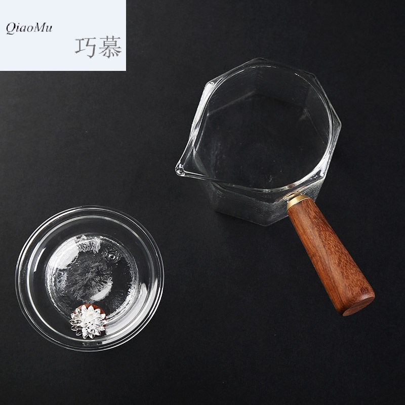 Pure silver by kung fu qiao mu Japanese hammer glass side took pot of filter electric TaoLu cooking pot cup of brew