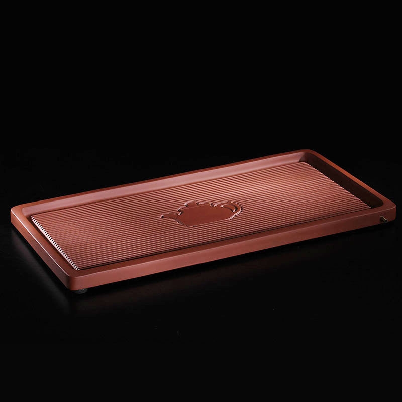 Qiao mu JS yixing purple sand kung fu tea set purple sand tea tray was violet arenaceous imitation bakelite tea tray was large sea tea table