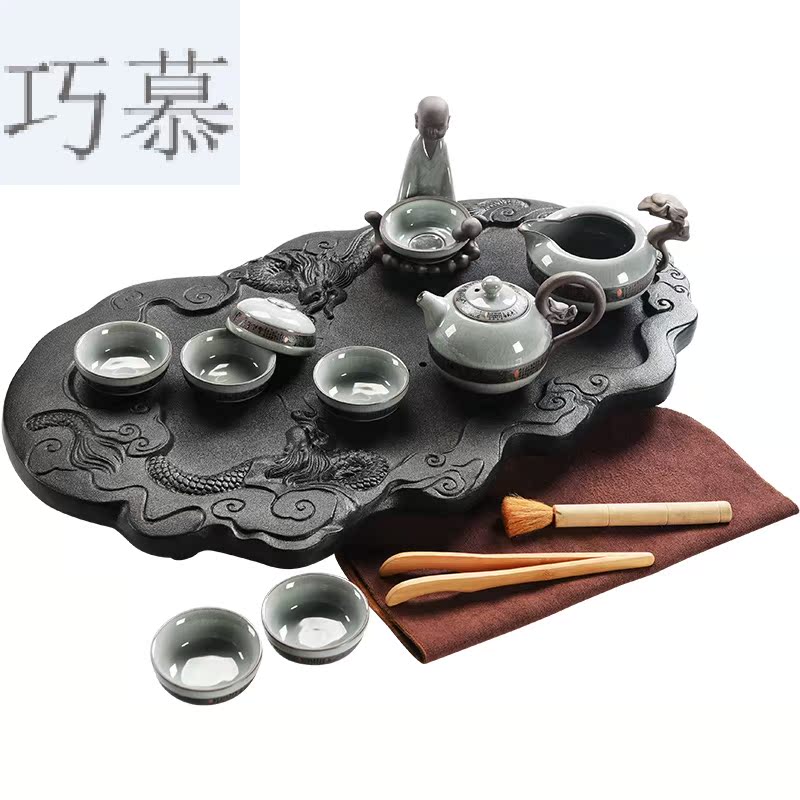 Qiao mu home your up tea set ceramic cups kung fu tea tray of black tea tea tea Japanese sea contracted
