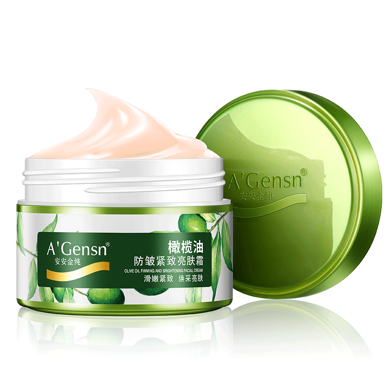 Anganjin Pure Olive Oil Anti Creamy Compact To Bright Skin Cream Desalinated Fine Water Moisturizing Face Cream Woman Nourishes Twice 